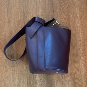 Zara burgundy bucket bag
